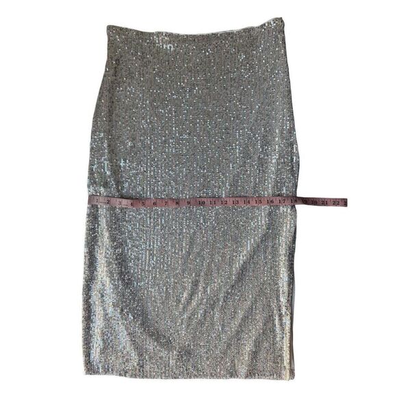 Walter Baker Crista Midi Skirt- Ice Sequin Size 10 - Picture 9 of 11